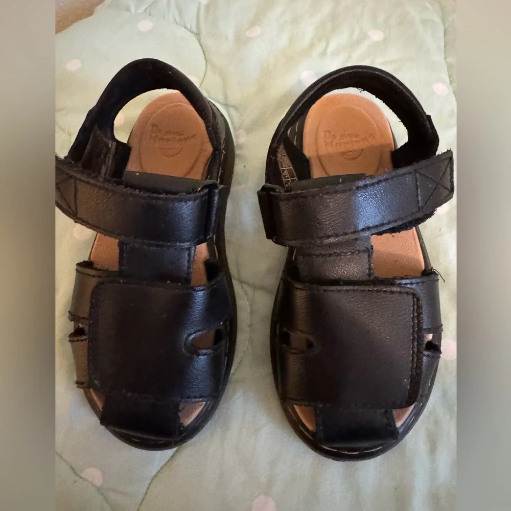 Dr. Martens Black Leather Sandals Toddler size 9